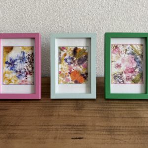 Flower-Crush print in lijst (set van 3)