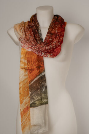 Scarf rectangle  Crimson Whisper  70x180cm
